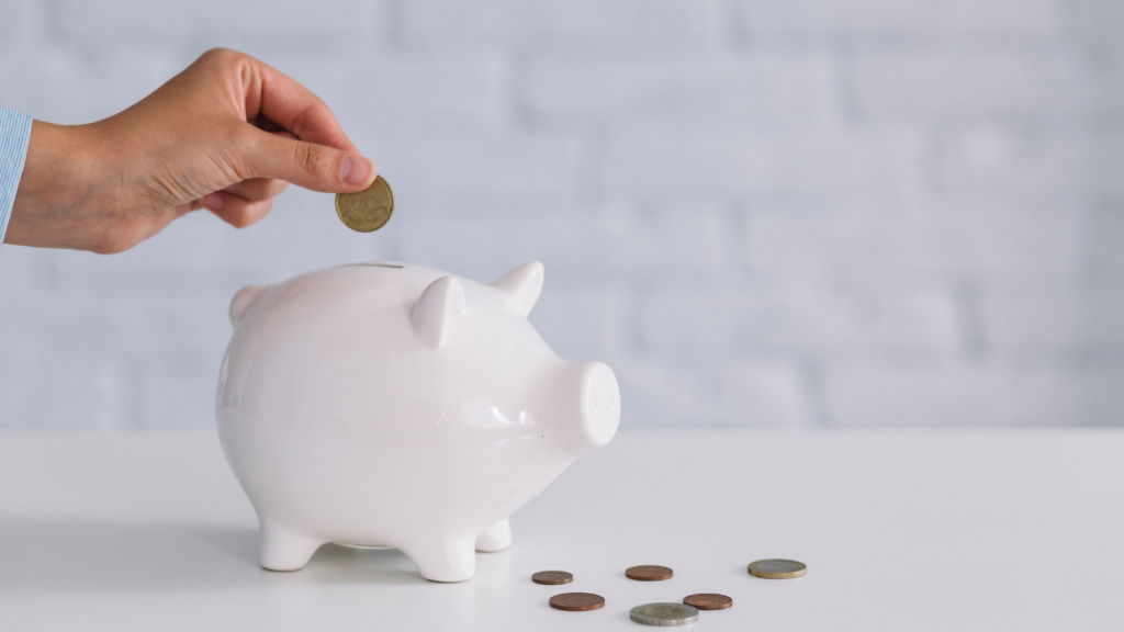 piggy bank saving money with a business VoIP phone service